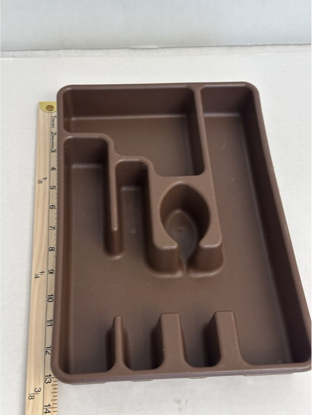 Vtg Rubbermaid Flatware Utensil Cutlery Holder Tray 2921 Brown